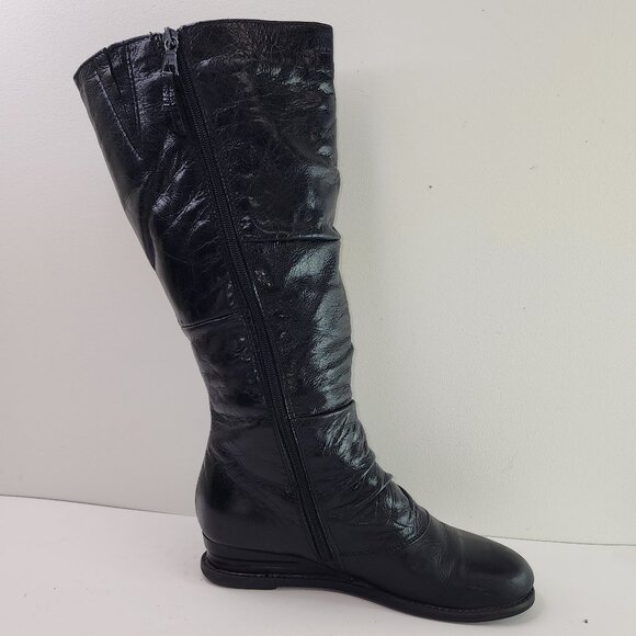 Miz Mooz Black Leather Button Tall Winter Boots (6.5 US) - Picture 3 of 10